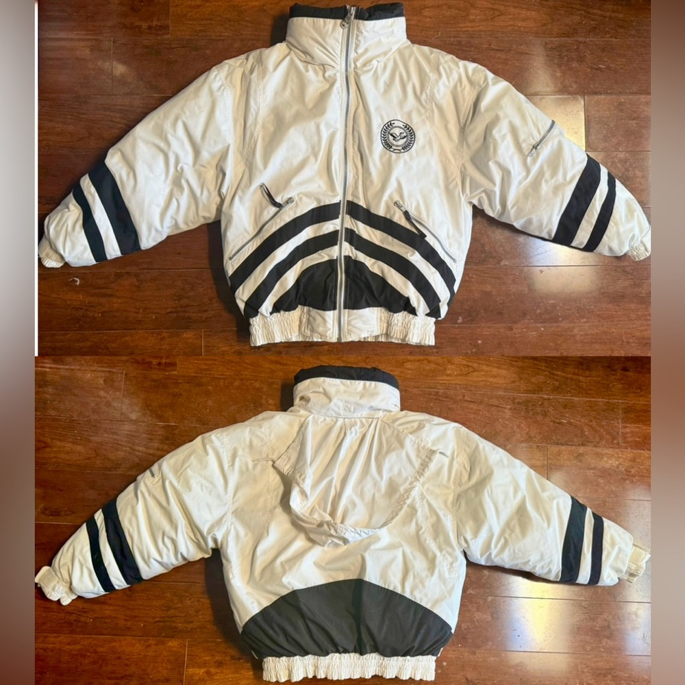 VTG Triple Fat Goose Heavy Winter Down Puffer Jacket Full Zipper Women’s Small